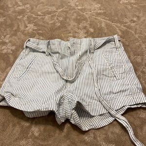 white high rise shorts from american eagle